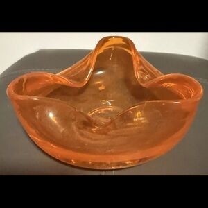 Vintage Orange Glass Bowl